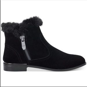 Marc Fisher Rasill Faux- Fur Cuffed Booties 8.5